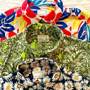 3x Crewcuts / J Crew Boys button-down short sleeve shirts. Sz 10 / 10yrs